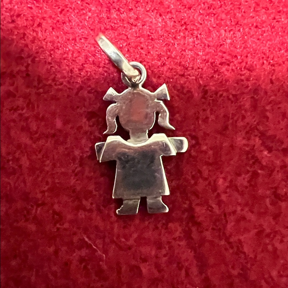 Cute little Girl Pure Silver 950 Pendant